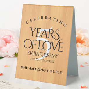 Elegant 5th Wood Wedding Anniversary Celebration