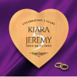 Elegant 5th Wood Wedding Anniversary Celebration Paperweight<br><div class="desc">Celebrate the 5th wood wedding anniversary with this commemorative paperweight! Elegant lettering on a faux,  light wood grain background add a memorable touch for this special occasion and milestone. Customise with the couple's names,  marriage dates,  and congratulatory message.

Design © W.H. Sim. See more at zazzle.com/expressionsoccasions</div>