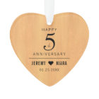 Elegant 5th Wood Wedding Anniversary