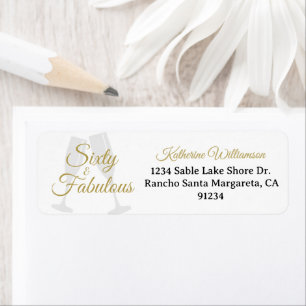 Elegant 60 and Fabulous Birthday Party White Gold 