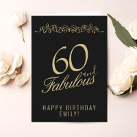 Elegant 60 and Fabulous Ornament 60th Birthday