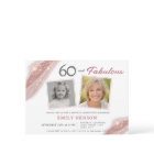 Elegant 60 and Fabulous Rose Gold Photo Birthday