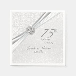 Elegant 60th / 75th Diamond Anniversary Design Napkin