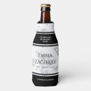 Elegant 60th 75th Diamond Wedding Anniversary Bottle Cooler