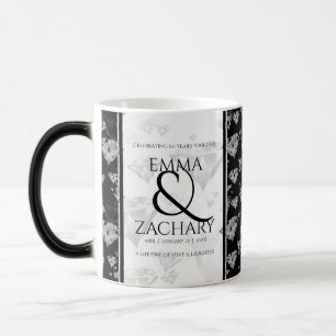 Elegant 60th 75th Diamond Wedding Anniversary Magic Mug
