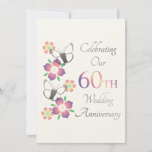 Elegant 60th Anniversary Card