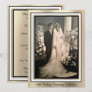 Elegant 60th Anniversary Celebration Invitation