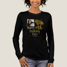 Elegant 60th Birthday Gold Foliage Photo Party