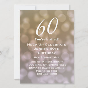 Elegant 60th Birthday Invitation For Her
