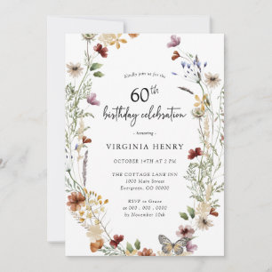 Elegant 60th Birthday Party Invitation