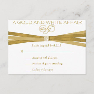 Elegant 60th Birthday Party Invitations RSVP Card