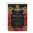Elegant 60th Birthday Party Silk Ruby Red Gold 2