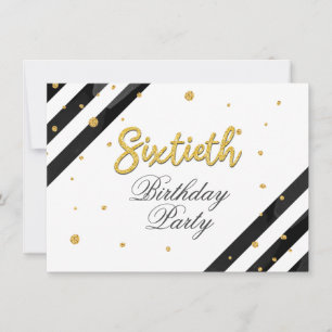 Elegant 60th Birthday Script Invitation