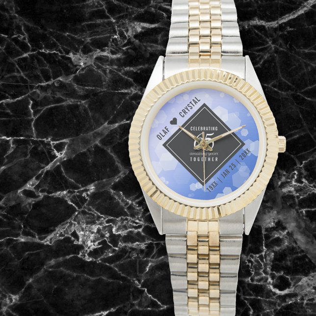 Elegant 65th Blue Sapphire Wedding Anniversary Watch (Creator Uploaded)