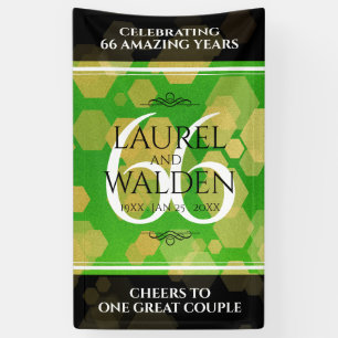 Elegant 66th Titanite Wedding Anniversary Banner