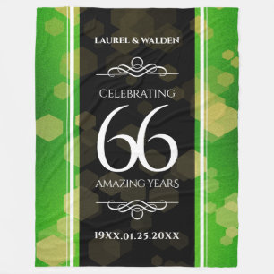 Elegant 66th Titanite Wedding Anniversary Fleece Blanket