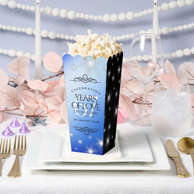 Elegant 67th Star Sapphire Wedding Anniversary Favour Box (Wedding)