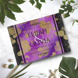 Elegant 6th 33rd 47th Amethyst Wedding Anniversary Cutting Board