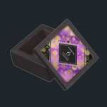 Elegant 6th Amethyst Wedding Anniversary Gift Box<br><div class="desc">Celebrate the 6th amethyst wedding anniversary with this stylish keepsake box! Elegant black and white lettering with gold-dusted hexagonal confetti on an amethyst purple background add a memorable touch for this special occasion and milestone. Personalise with the couple's names and dates of marriage. Design © W.H. Sim. See more at...</div>