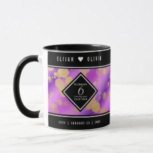 Elegant 6th Amethyst Wedding Anniversary Mug