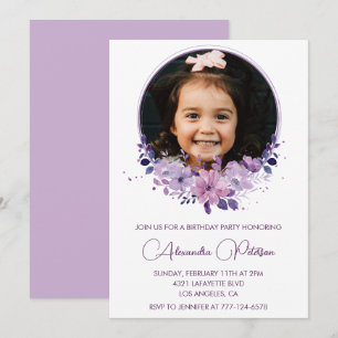 Elegant 6th birthday invitation Photo Elegant