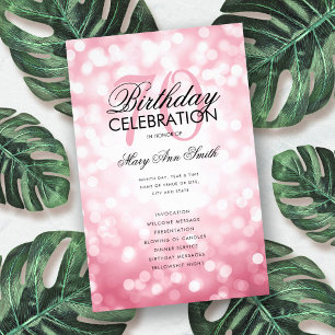 Elegant 70 Birthday Program Lights Rose Gold Menu