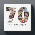 Elegant 70 Number Photo Collage Custom Greeting Plaque<br><div class="desc">Display your favourite pictures into a number collage! Makes a perfect anniversary or birthday present for a loved one.
Photography © Storytree Studios,  Stanford,  CA</div>