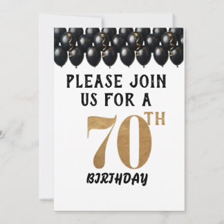 Elegant 70th birthday  invitation