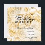Elegant 70th Birthday Party Floral Gold<br><div class="desc">Elegant 70th Birthday Party Floral Gold invitation template.</div>