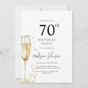 Elegant 70th Birthday Party Invitation