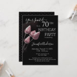 Elegant 70th Birthday Party Invitation<br><div class="desc">Send elegant 70th birthday party invitations to celebrate a milestone birthday of reaching 70 years old. Plan a seasoned citizen's birthday party for Grandma when she turns seventy. The best 70th birthday ideas start with creating an atmosphere with elegance and style. Create a themed 70th party event with matching napkins,...</div>