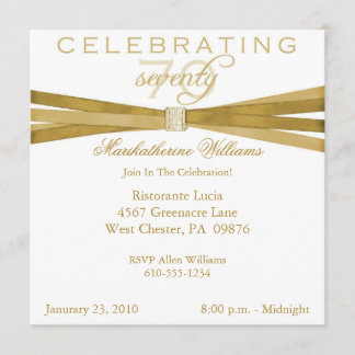 Elegant 70th Birthday Party Invitations