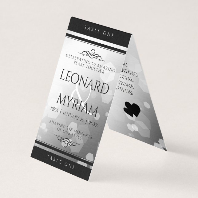 Elegant 70th Platinum Wedding Anniversary (Front)