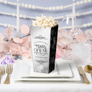 Elegant 70th Platinum Wedding Anniversary Favour Box