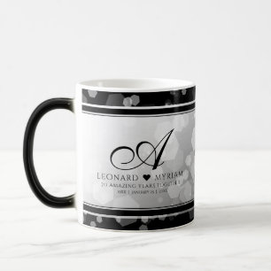 Elegant 70th Platinum Wedding Anniversary Magic Mug