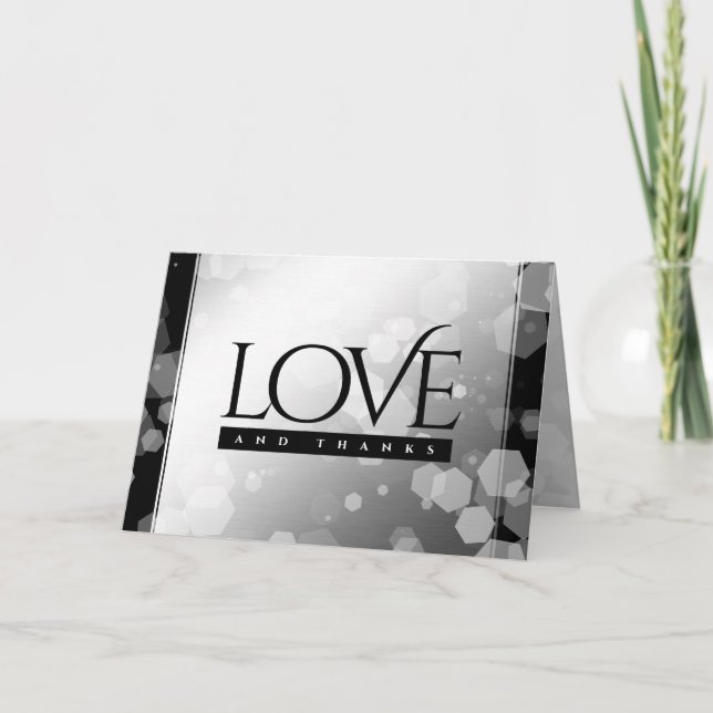 Elegant 70th Platinum Wedding Anniversary Thank You Card (Front)