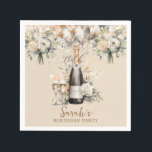 Elegant 70th Surprise Birthday Party Napkin<br><div class="desc">Elegant surprise 70th birthday party napkins,  featuring watercolor balloons,  blush pink,  cream florals and a scattering of faux gold confetti. Customise for any age.</div>