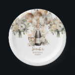 Elegant 70th Surprise Birthday Party Paper Plate<br><div class="desc">Elegant surprise 70th birthday party napkins,  featuring watercolor balloons,  blush pink,  cream florals and a scattering of faux gold confetti. Customise for any age.</div>