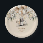 Elegant 70th Surprise Birthday Party Paper Plate<br><div class="desc">Elegant surprise 70th birthday party napkins,  featuring watercolor balloons,  blush pink,  cream florals and a scattering of faux gold confetti. Customise for any age.</div>