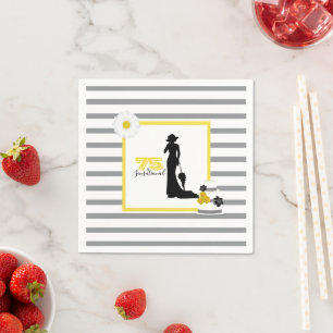 Elegant 75 & SENSATIONAL 75th Birthday Party Napkin
