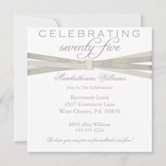 Elegant 75th Birthday Party Invitations