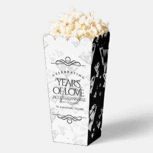 Elegant 75th Diamond Wedding Anniversary Favour Box