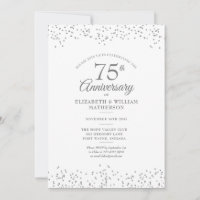 Elegant 75th Wedding Anniversary Confetti