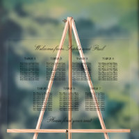 Elegant 7 Table Seating Chart Acrylic Sign