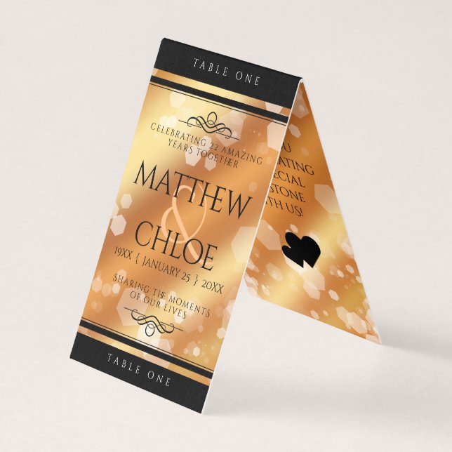 Elegant 7th 22nd 49th Copper Wedding Anniversary (Front)