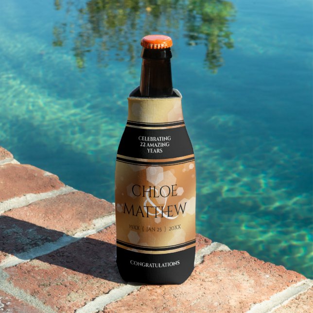 Elegant 7th 22nd 49th Copper Wedding Anniversary Bottle Cooler (In Situ Pool)