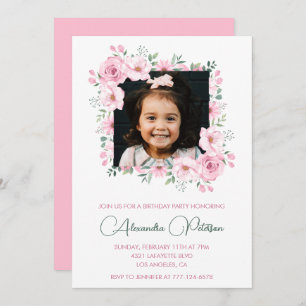 Elegant 7th birthday invitations Photo Boho 