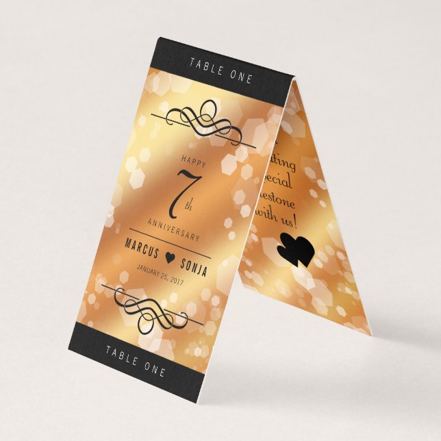 Elegant 7th Copper Wedding Anniversary Celebration (Front)