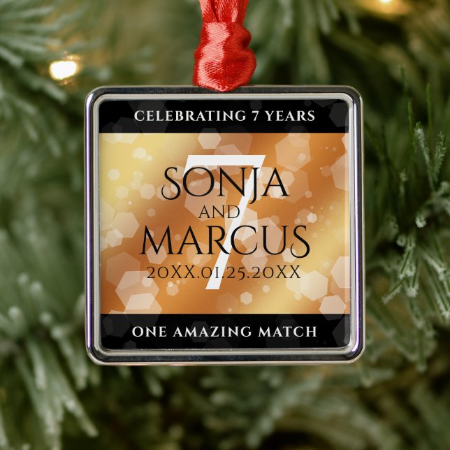 Elegant 7th Copper Wedding Anniversary Metal Tree Decoration (Tree)