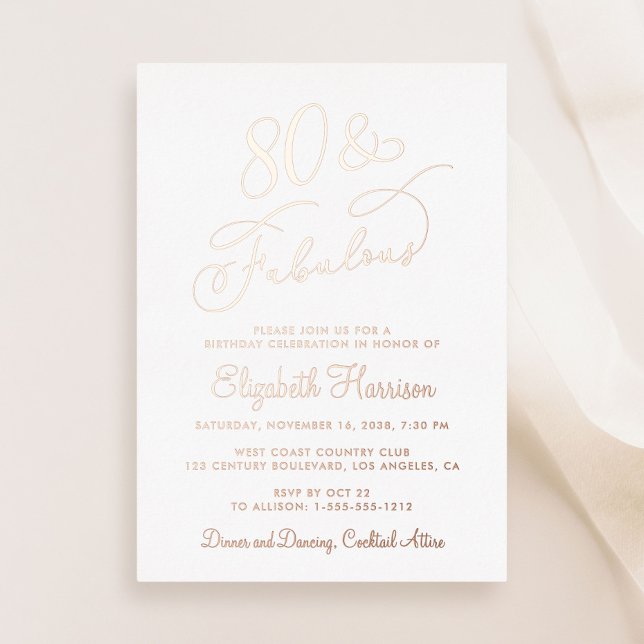 Elegant 80 And Fabulous 80th Birthday Party (Creator Uploaded)